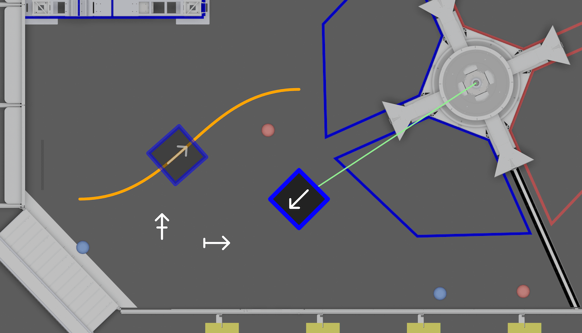 2D field with objects
